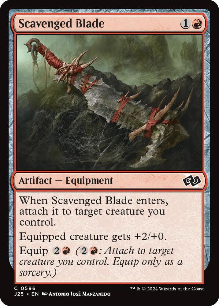 Scavenged Blade 596 card from Foundations Jumpstart