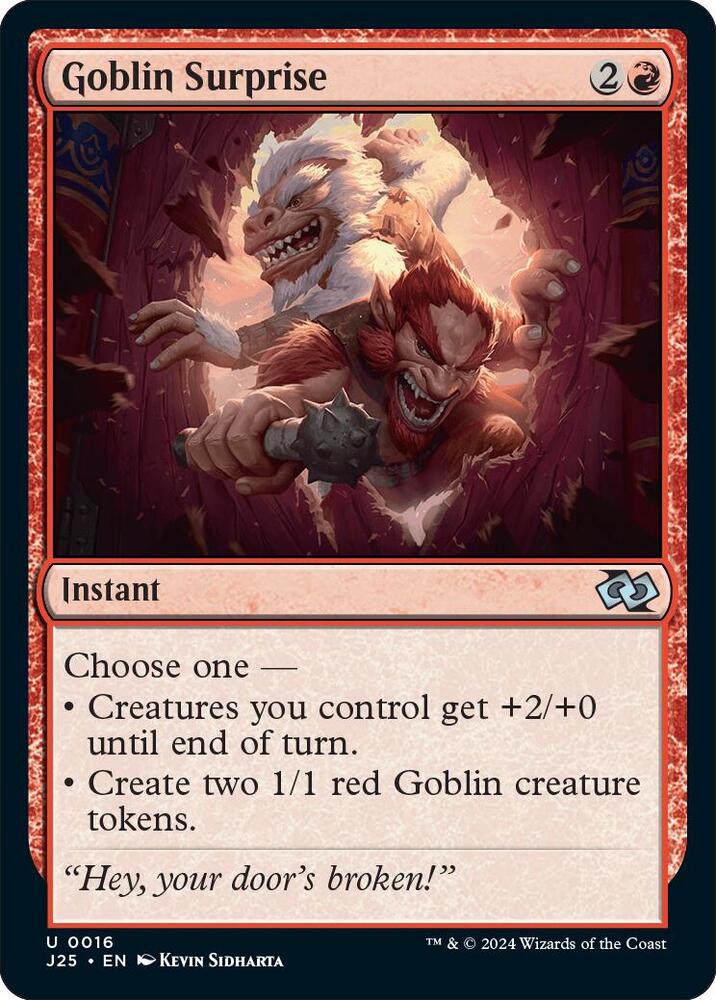 Goblin Surprise 16 card from Foundations Jumpstart