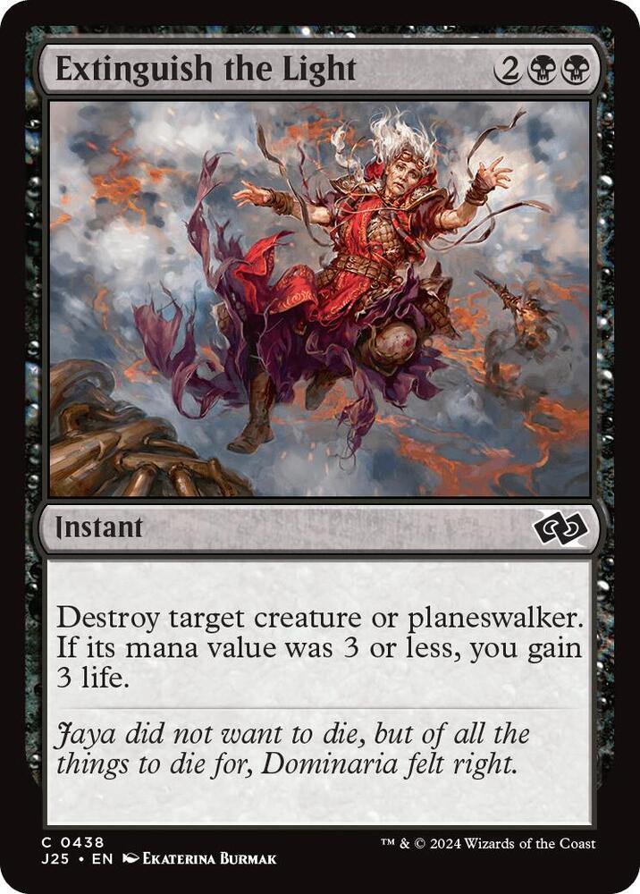 Extinguish the Light 438 card from Foundations Jumpstart