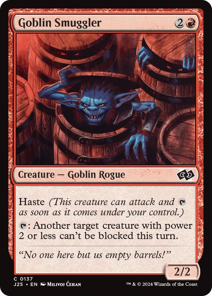 Goblin Smuggler 137 card from Foundations Jumpstart