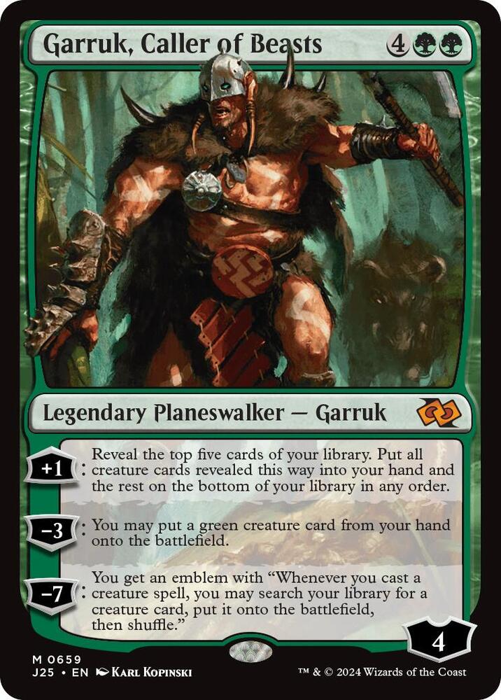 Garruk, Caller of Beasts 659 card from Foundations Jumpstart