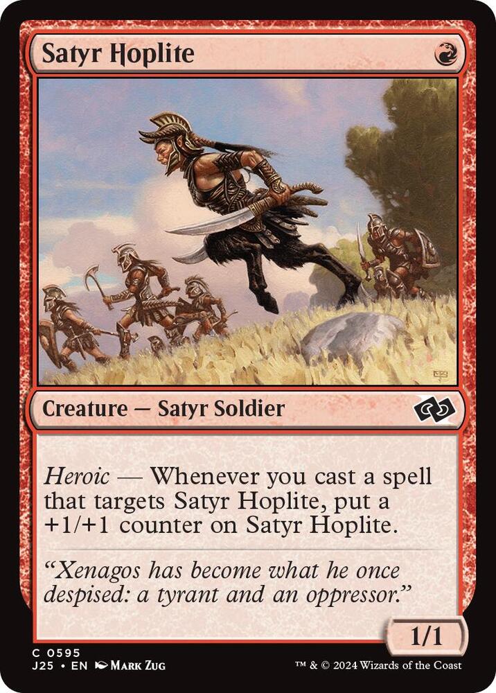 Satyr Hoplite 595 card from Foundations Jumpstart
