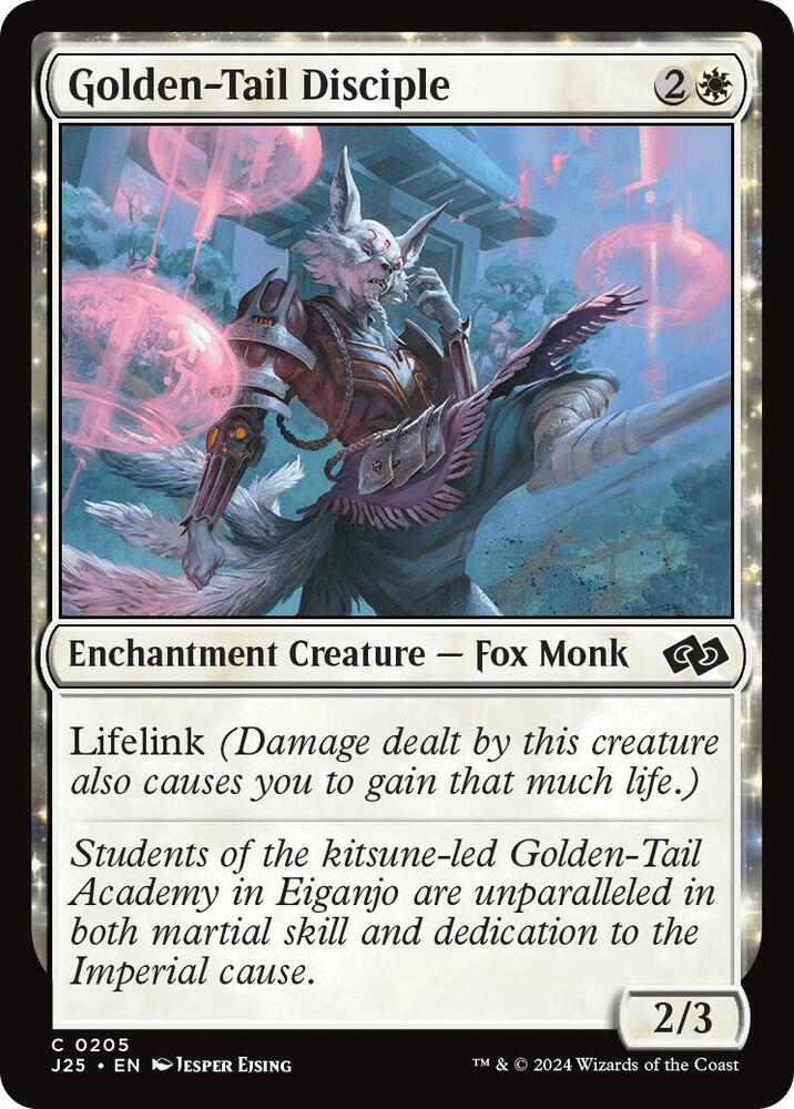 Golden-Tail Disciple 205 card from Foundations Jumpstart