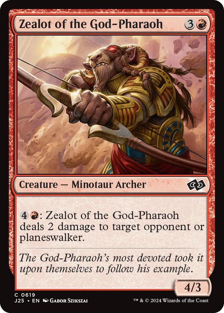 Zealot of the God-Pharaoh 619 card from Foundations Jumpstart