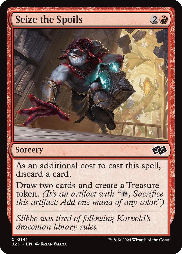 Seize the Spoils 141 card from Foundations Jumpstart