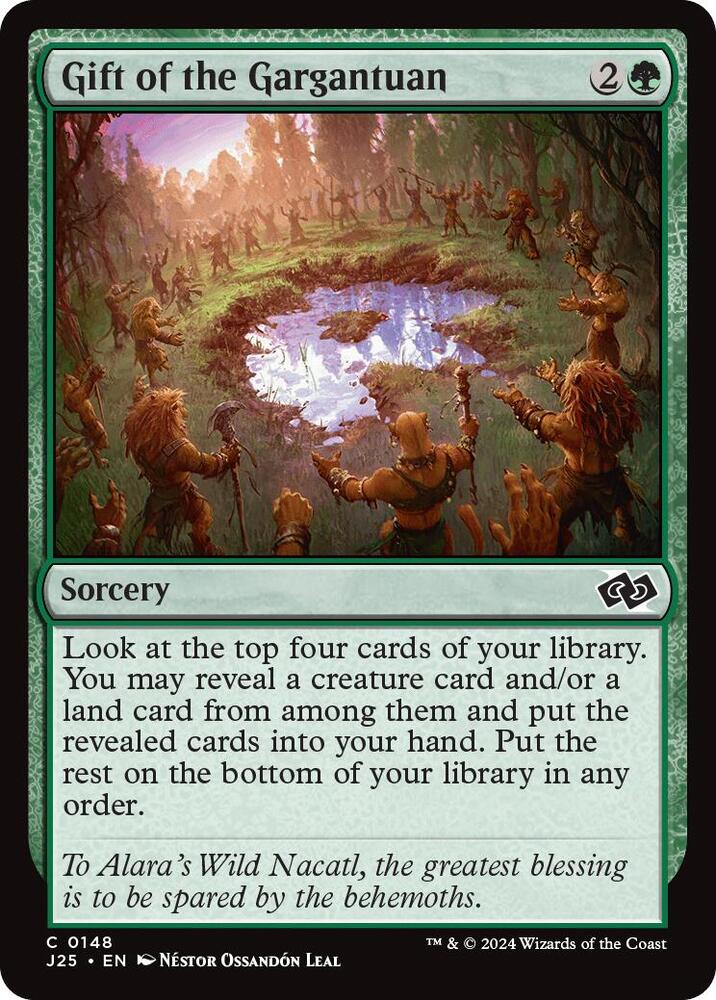 Gift of the Gargantuan 148 card from Foundations Jumpstart