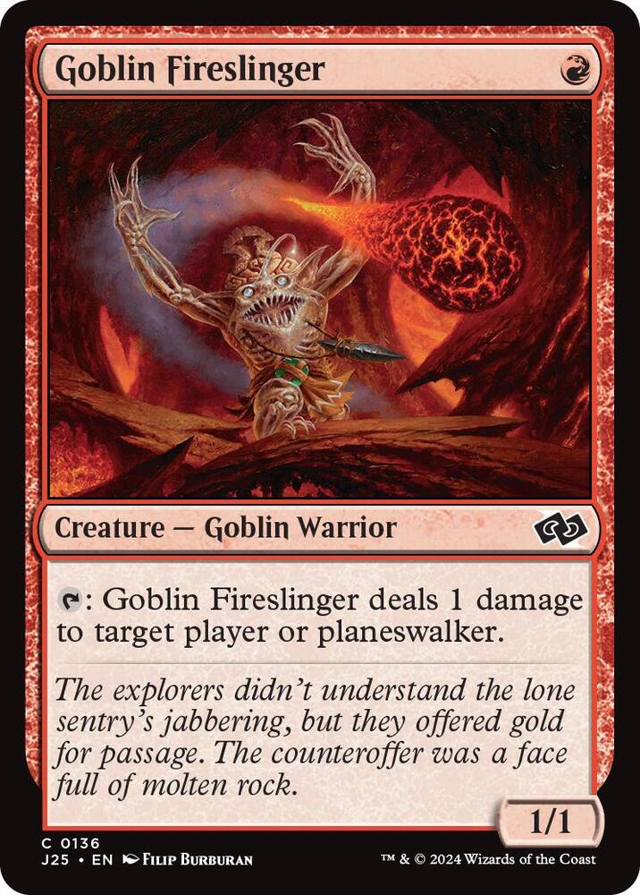 Goblin Fireslinger 136 card from Foundations Jumpstart