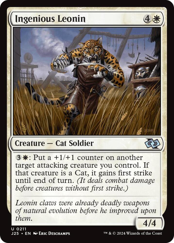 Ingenious Leonin 211 card from Foundations Jumpstart