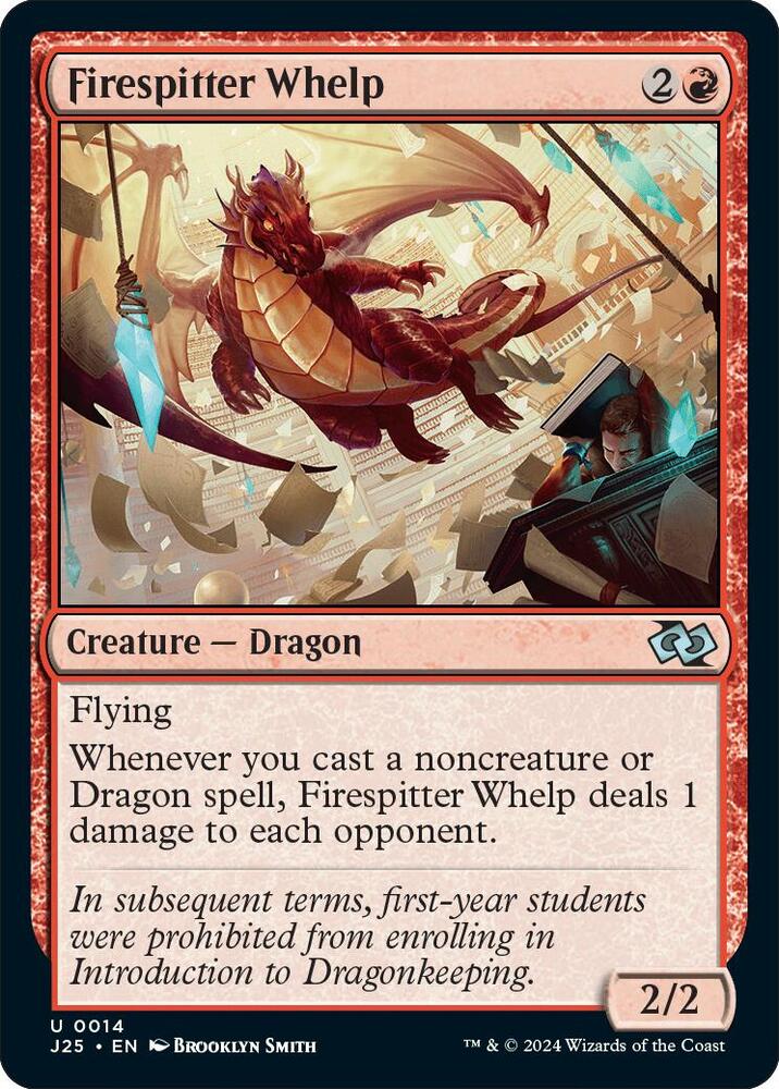 Firespitter Whelp 14 card from Foundations Jumpstart
