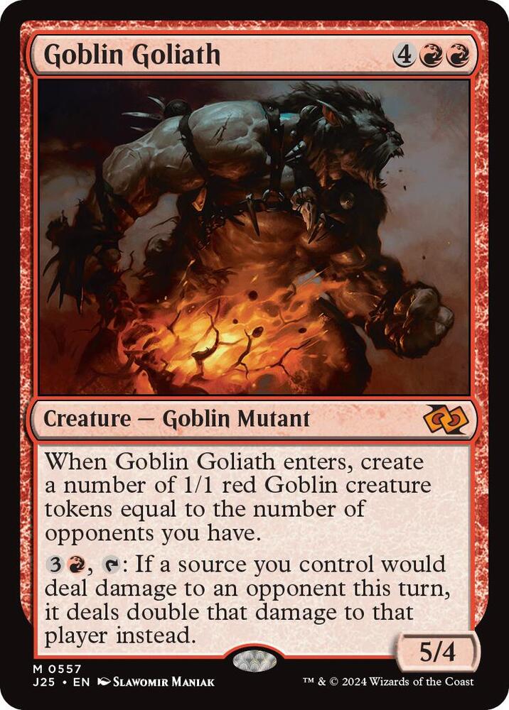 Goblin Goliath 557 card from Foundations Jumpstart