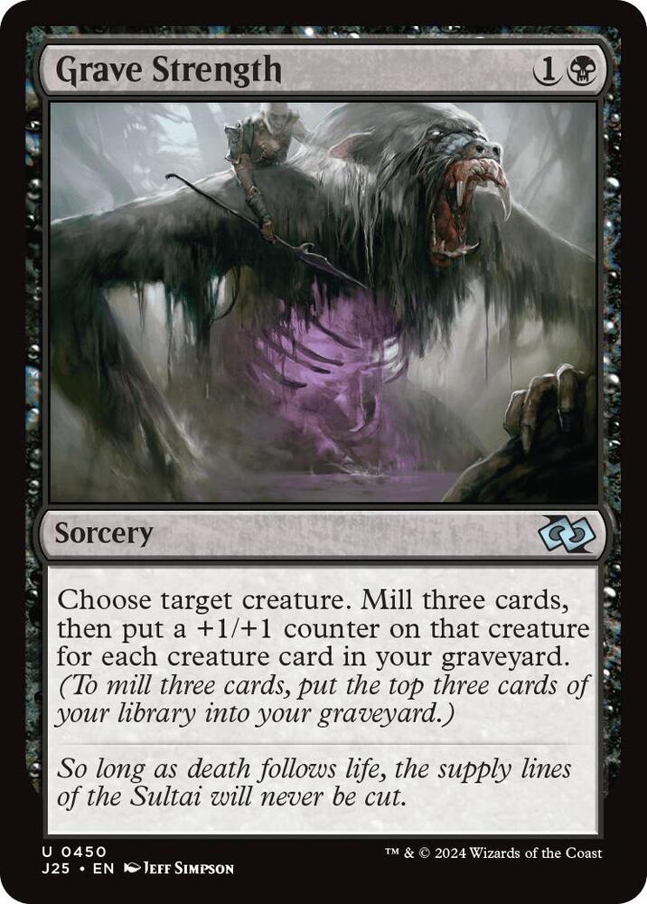 Grave Strength 450 card from Foundations Jumpstart