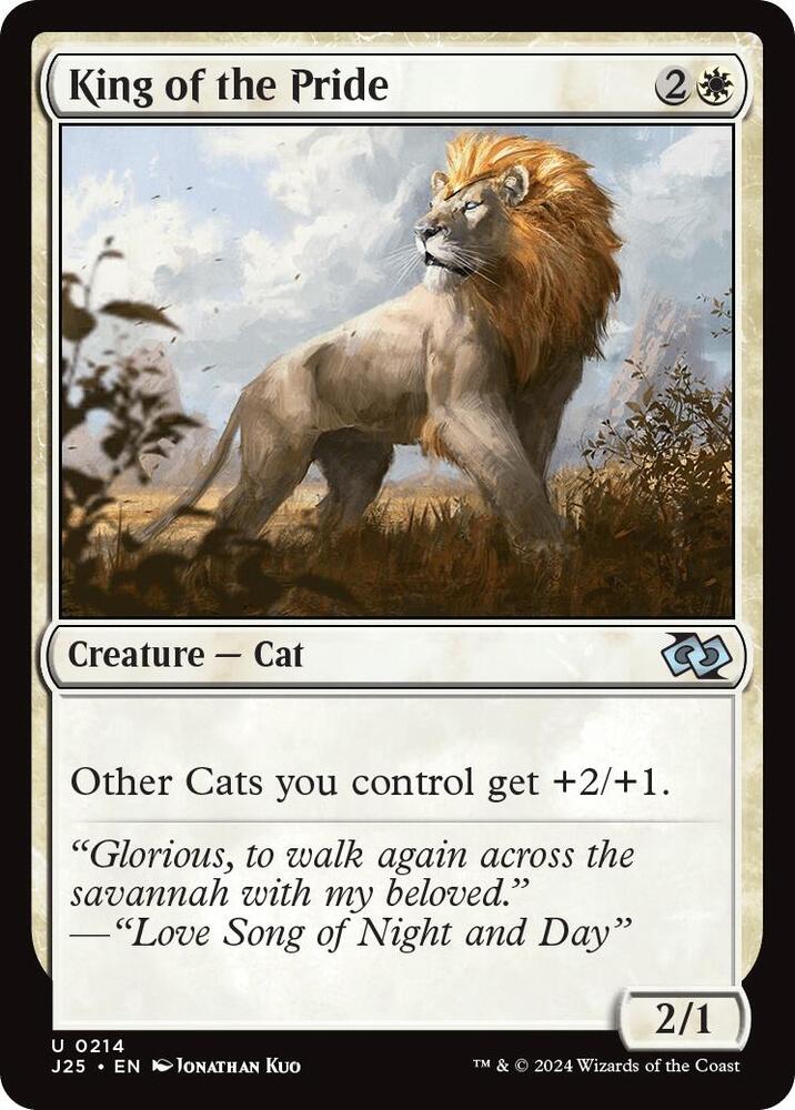 King of the Pride 214 card from Foundations Jumpstart
