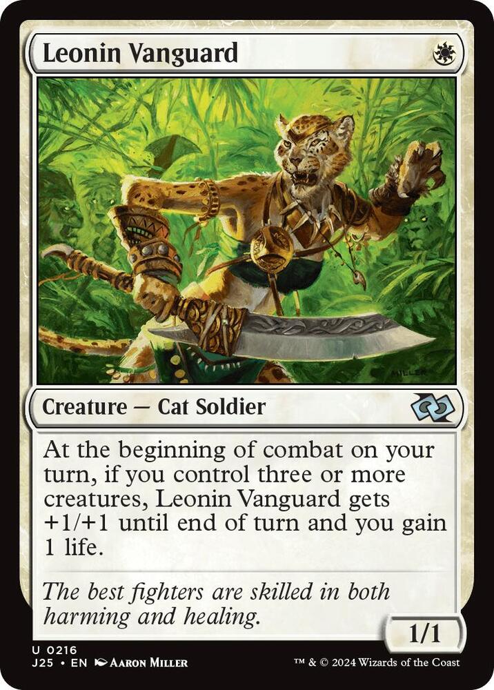 Leonin Vanguard 216 card from Foundations Jumpstart