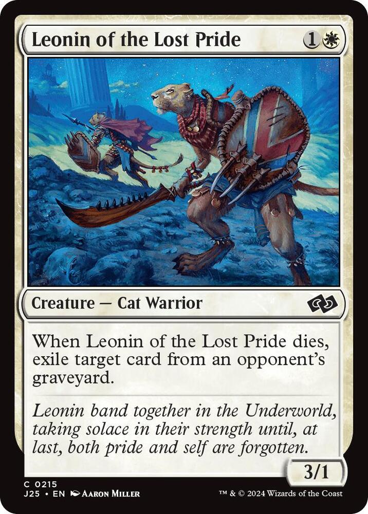 Leonin of the Lost Pride 215 card from Foundations Jumpstart