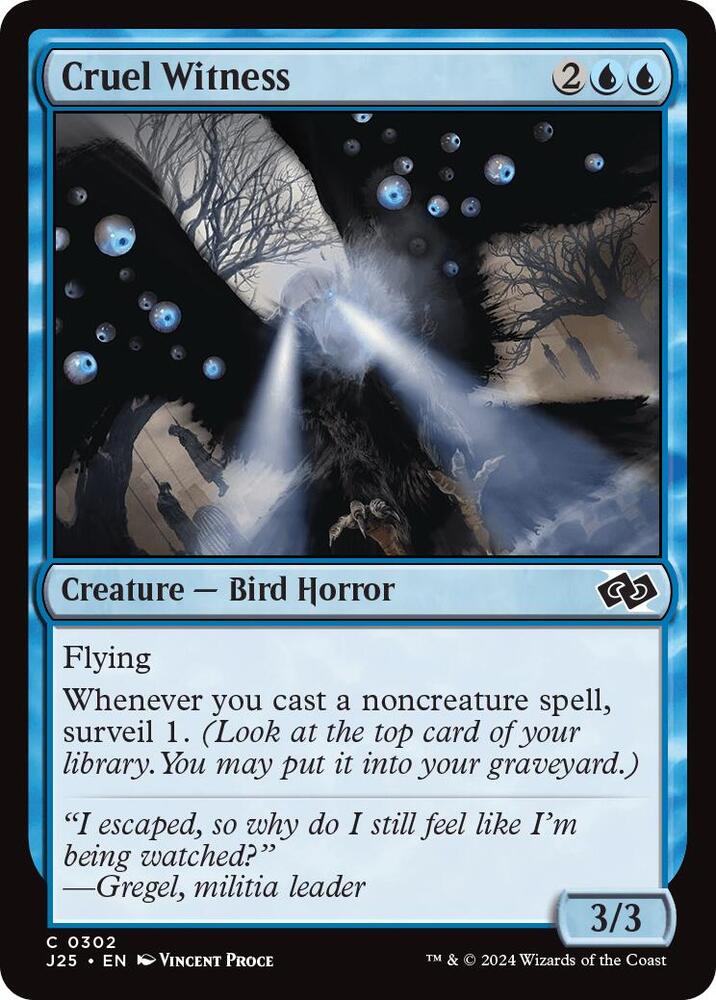Cruel Witness 302 card from Foundations Jumpstart