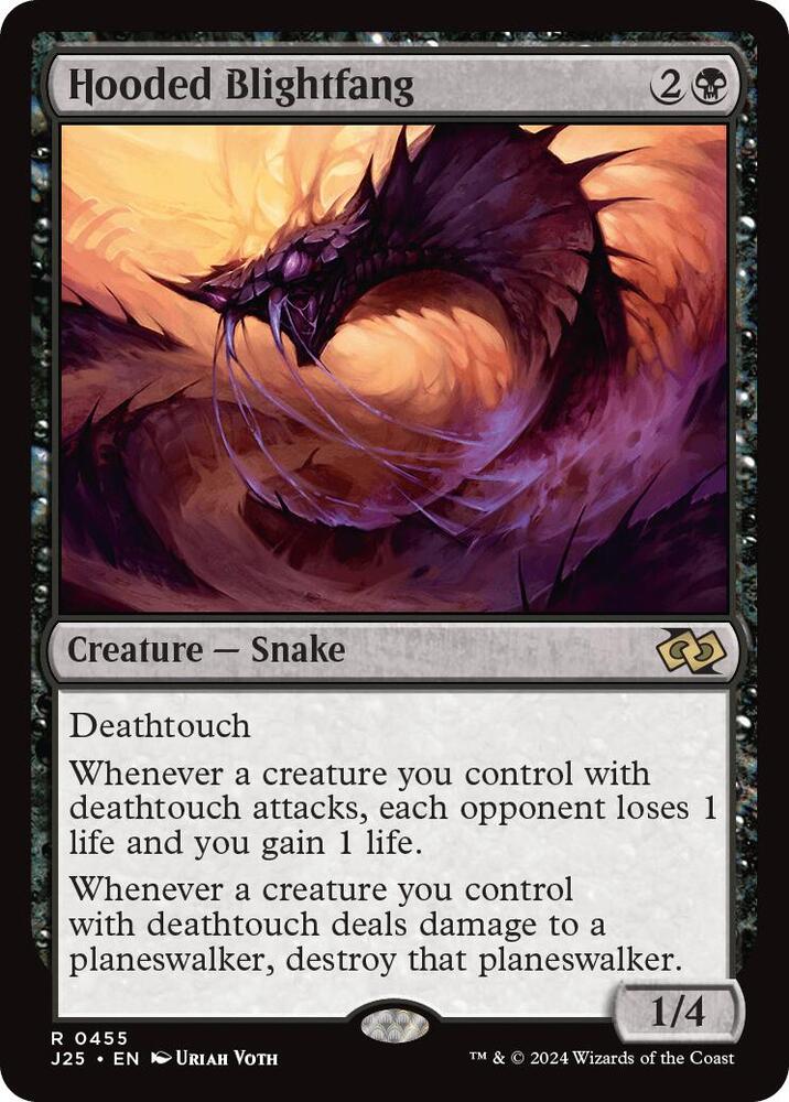 Hooded Blightfang 455 card from Foundations Jumpstart