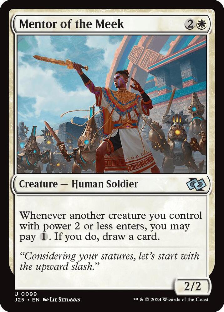 Mentor of the Meek 99 card from Foundations Jumpstart
