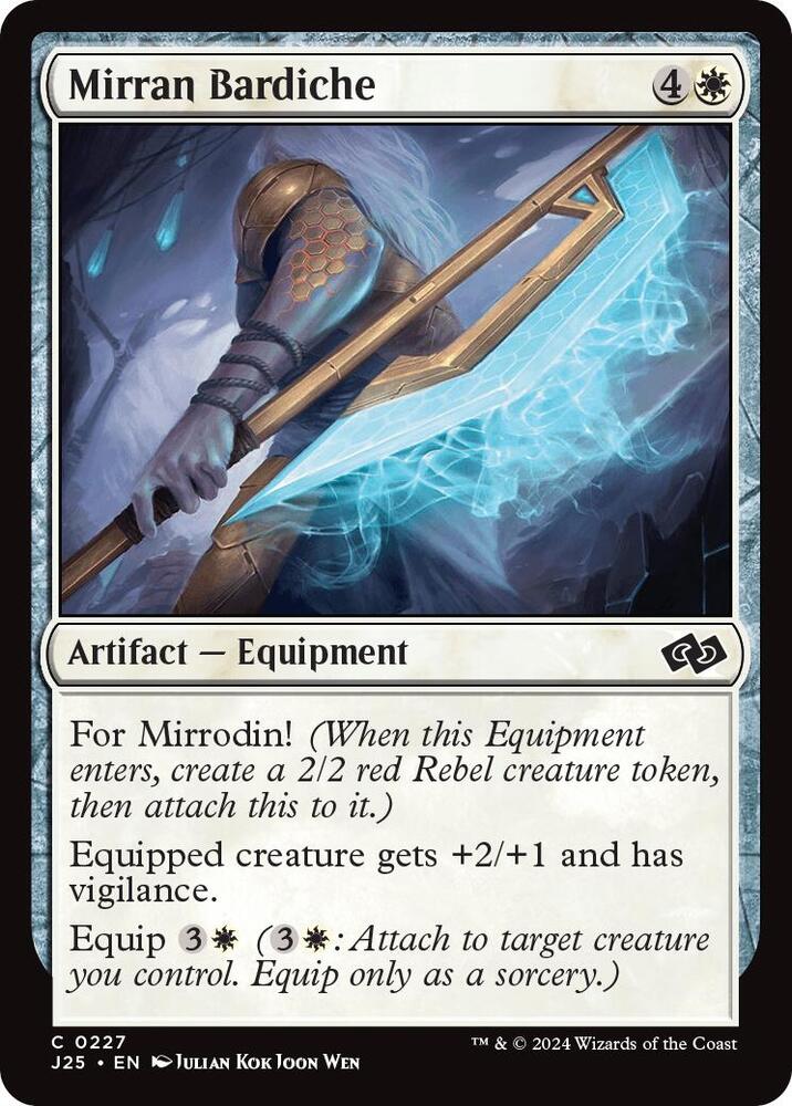 Mirran Bardiche 227 card from Foundations Jumpstart