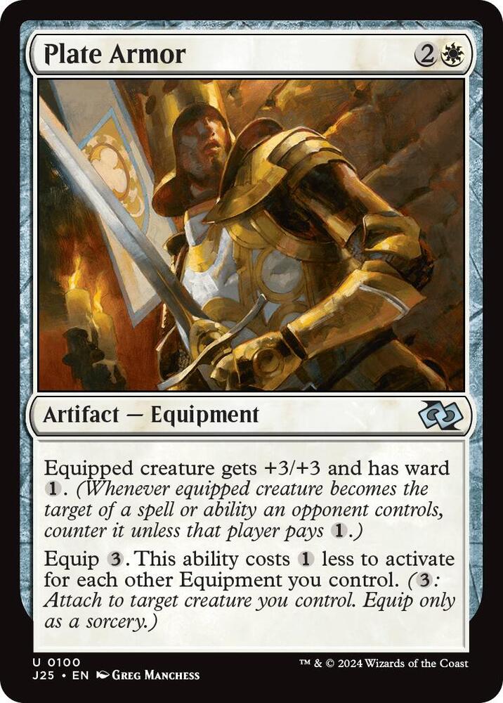 Plate Armor 100 card from Foundations Jumpstart
