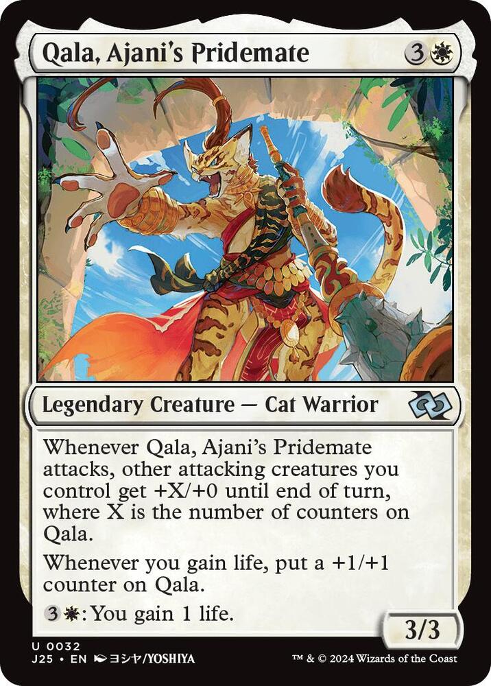 Qala, Ajani's Pridemate (Anime) 32 card from Foundations Jumpstart