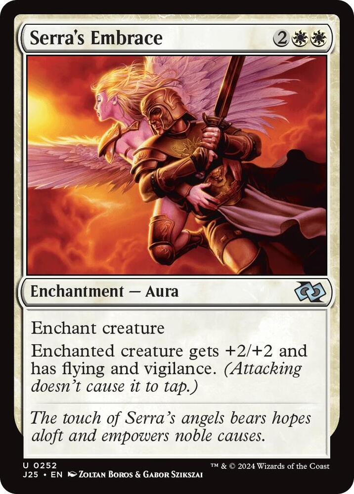 Serra's Embrace 252 card from Foundations Jumpstart