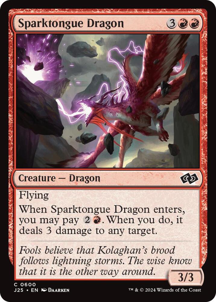 Sparktongue Dragon 600 card from Foundations Jumpstart