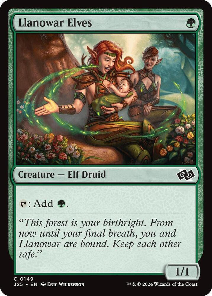 Llanowar Elves 149 card from Foundations Jumpstart