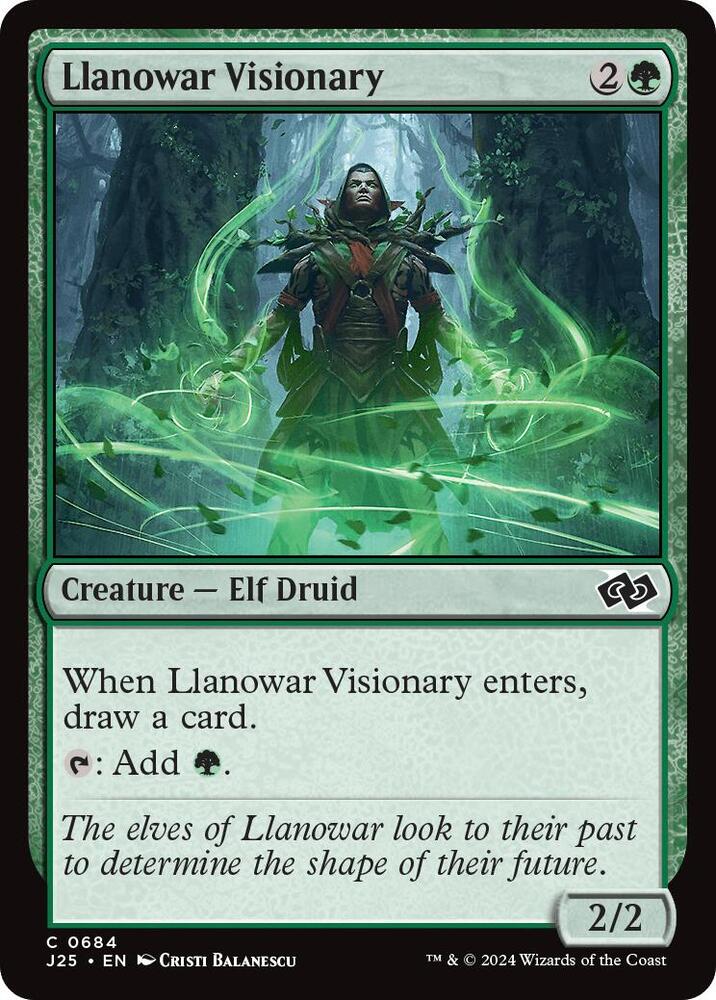 Llanowar Visionary 684 card from Foundations Jumpstart
