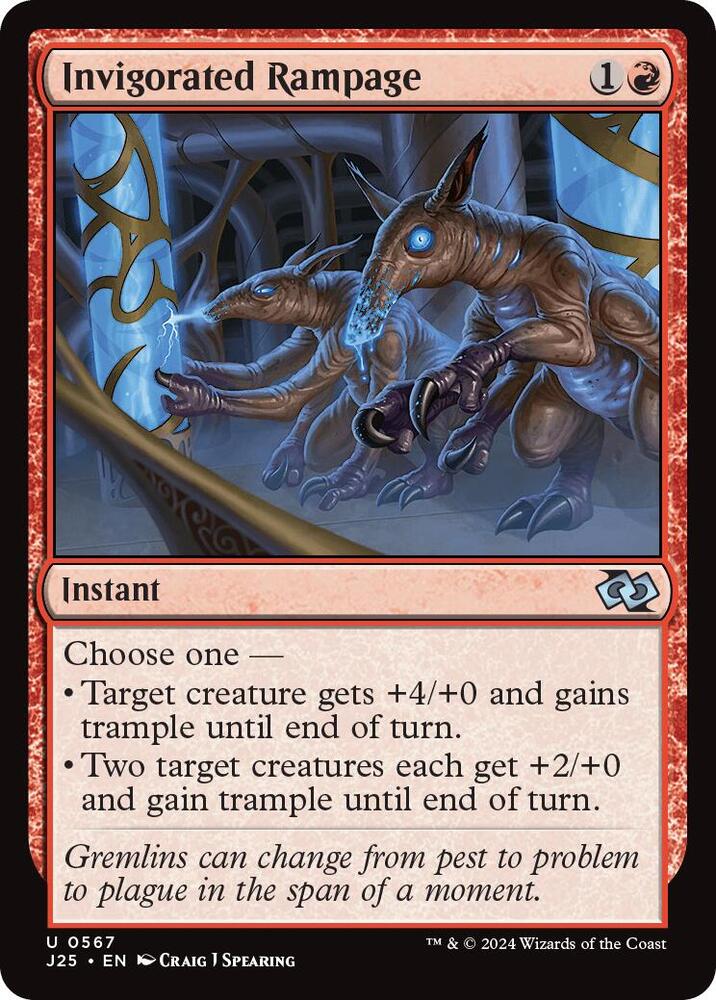 Invigorated Rampage 567 card from Foundations Jumpstart