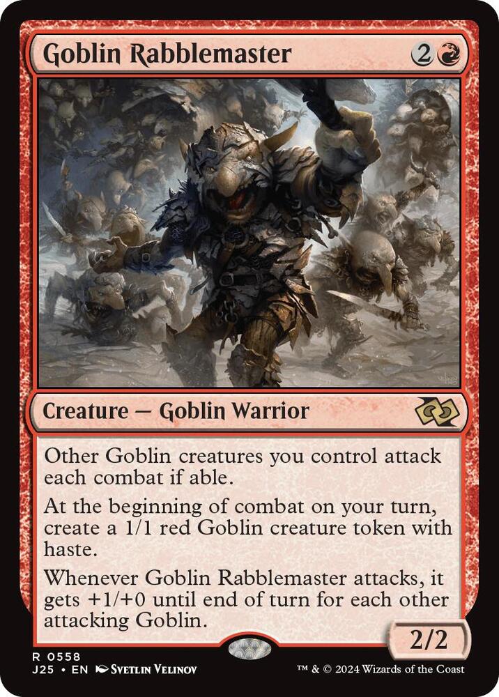 Goblin Rabblemaster 558 card from Foundations Jumpstart