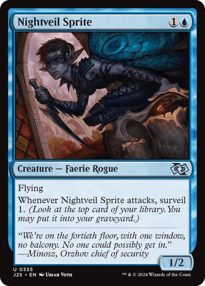 Nightveil Sprite 335 card from Foundations Jumpstart