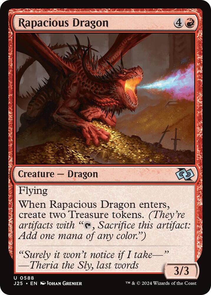 Rapacious Dragon 588 card from Foundations Jumpstart