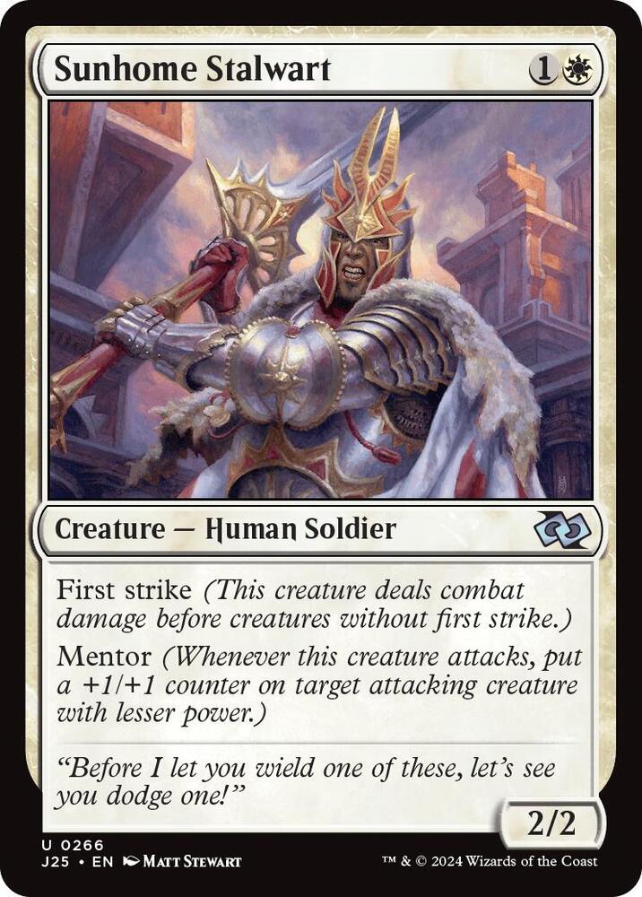 Sunhome Stalwart 266 card from Foundations Jumpstart