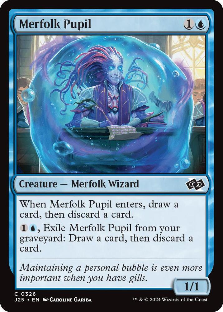 Merfolk Pupil 326 card from Foundations Jumpstart