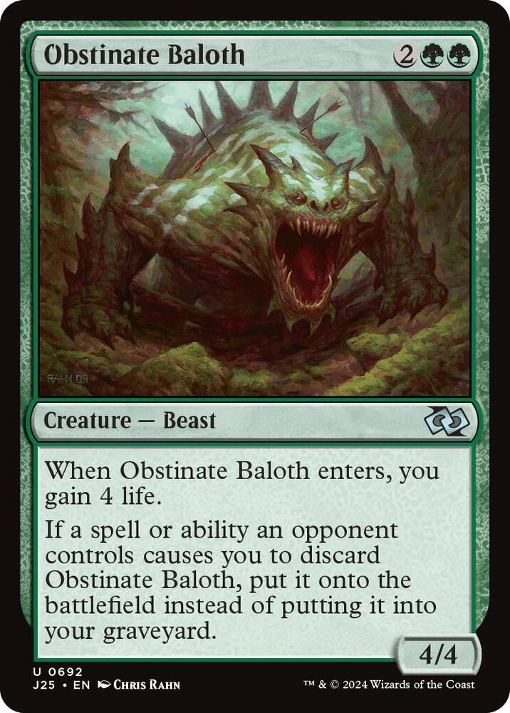 Obstinate Baloth 692 card from Foundations Jumpstart