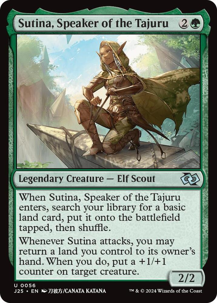 Sutina, Speaker of the Tajuru (Anime) 56 card from Foundations Jumpstart