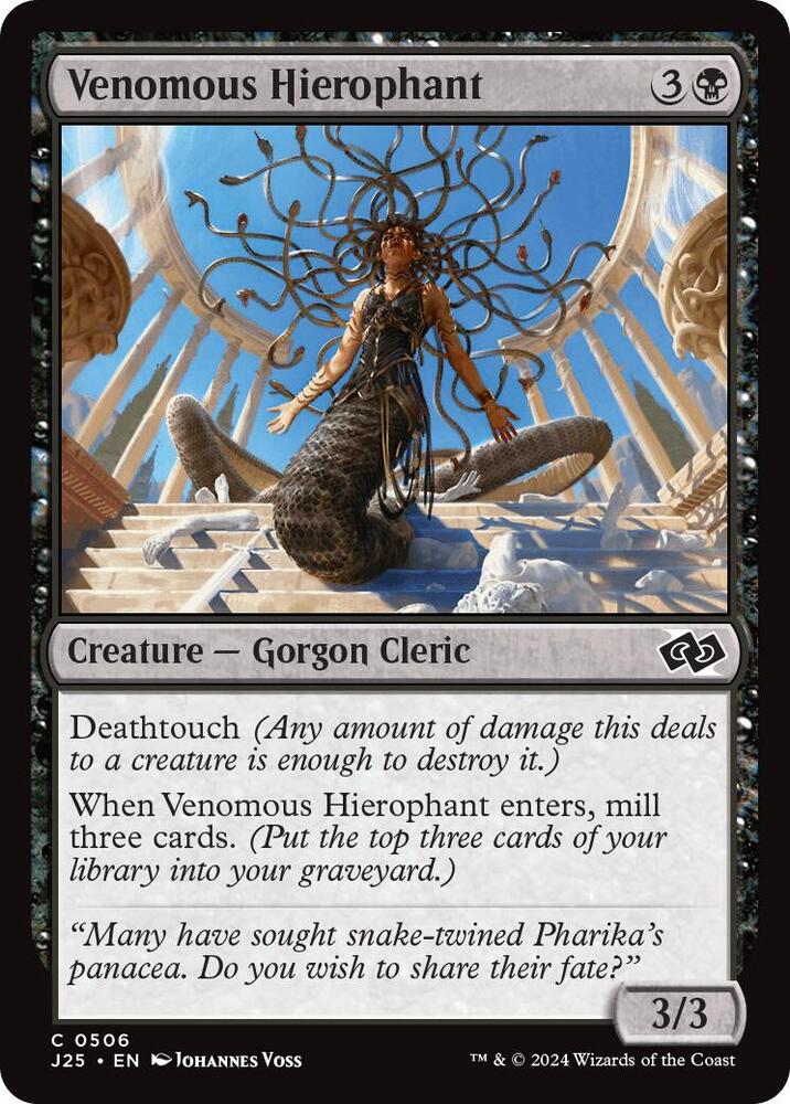 Venomous Hierophant 506 card from Foundations Jumpstart