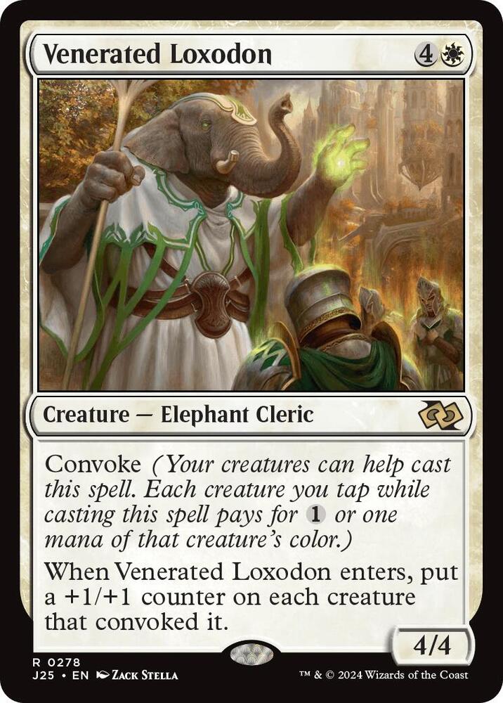 Venerated Loxodon 278 card from Foundations Jumpstart