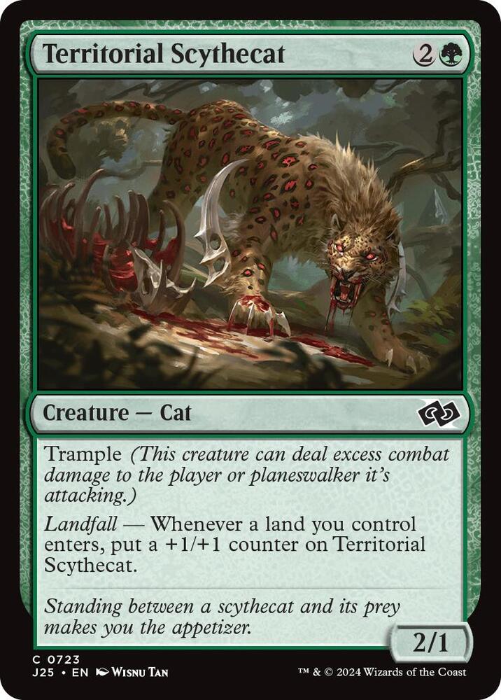 Territorial Scythecat 723 card from Foundations Jumpstart