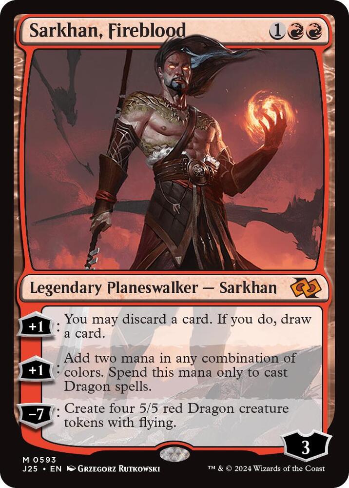 Sarkhan, Fireblood 593 card from Foundations Jumpstart