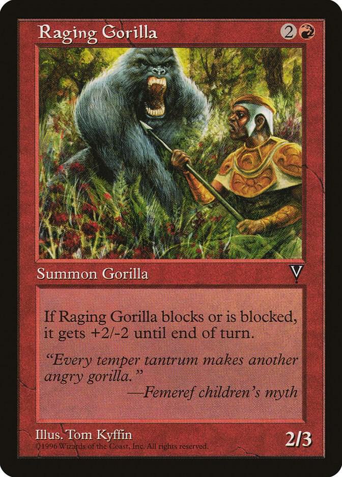 Raging Gorilla card from Visions