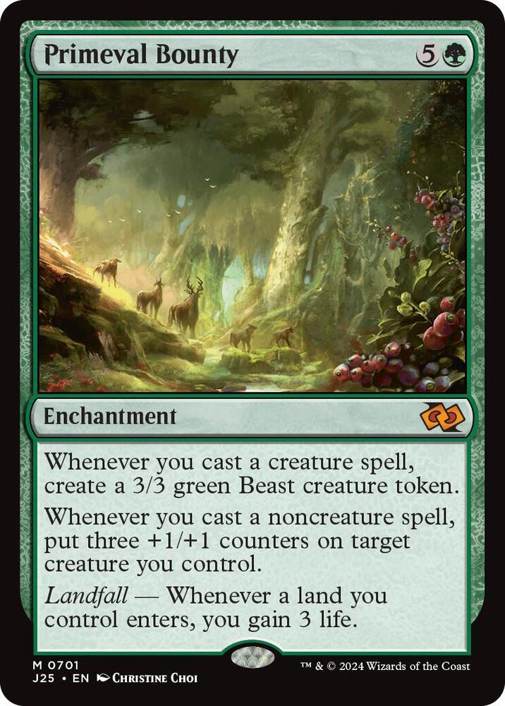 Primeval Bounty 701 card from Foundations Jumpstart