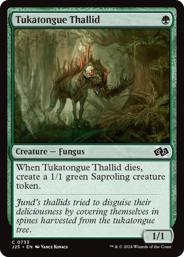 Tukatongue Thallid 733 card from Foundations Jumpstart