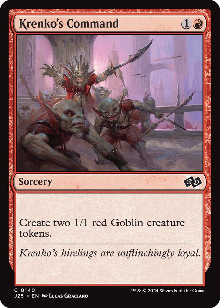Krenko's Command 140 card from Foundations Jumpstart
