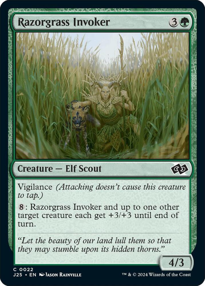 Razorgrass Invoker 22 card from Foundations Jumpstart