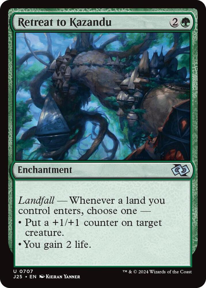 Retreat to Kazandu 707 card from Foundations Jumpstart