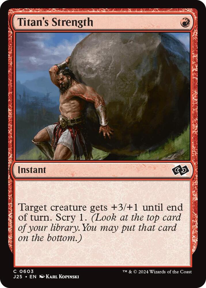 Titan's Strength 603 card from Foundations Jumpstart
