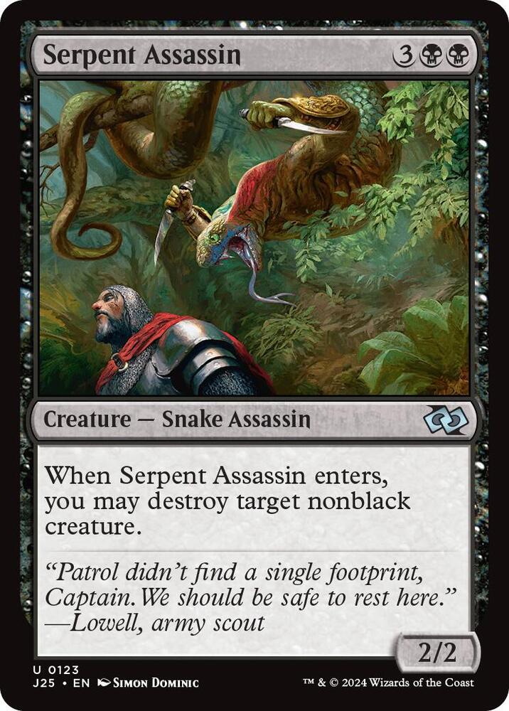 Serpent Assassin 123 card from Foundations Jumpstart