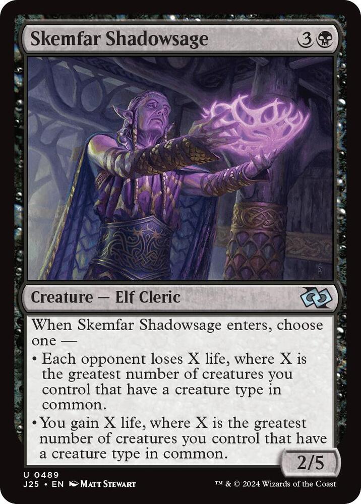 Skemfar Shadowsage 489 card from Foundations Jumpstart