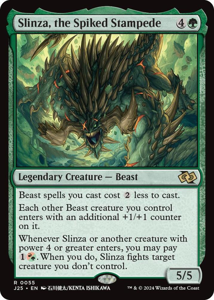 Slinza, the Spiked Stampede (Anime) 55 card from Foundations Jumpstart